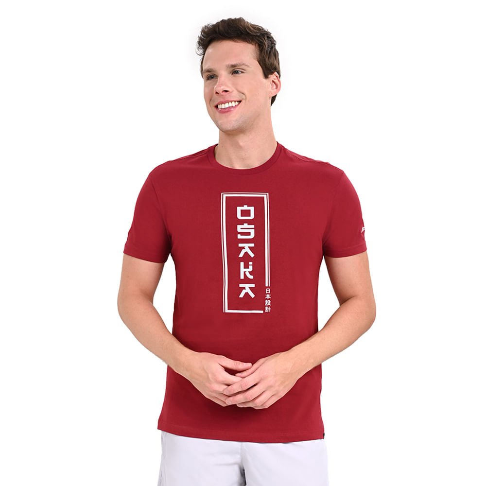 Camiseta Casual Masculina Mizuno Osaka 22 Vermelho 2