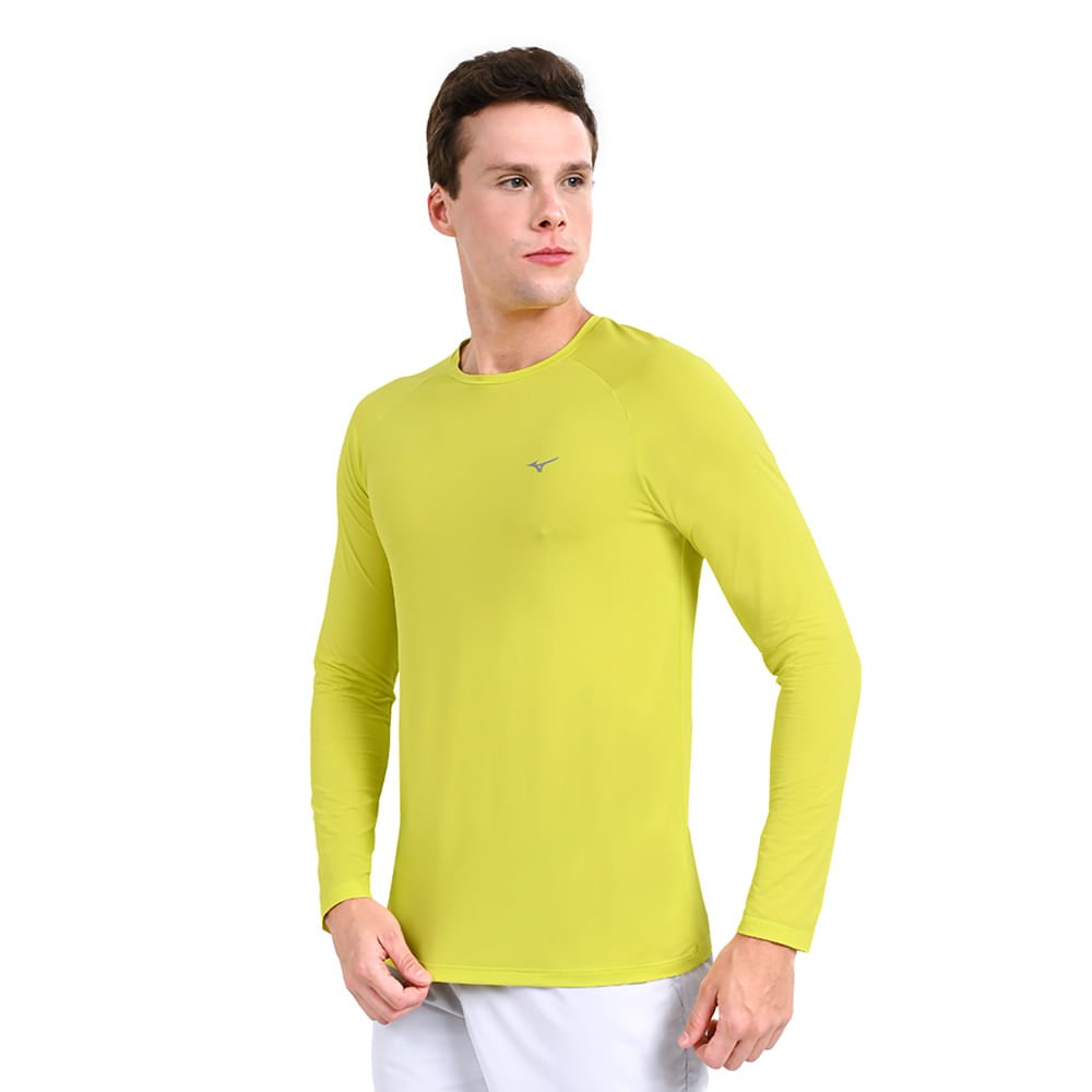 Camiseta Manga Longa de Corrida Masculina Mizuno Pro UV +50
