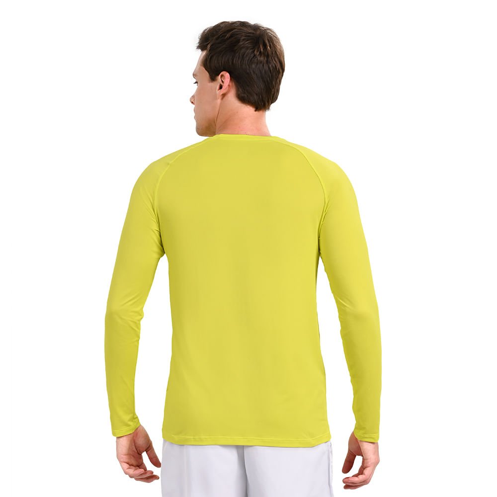 Camiseta Manga Longa de Corrida Masculina Mizuno Pro UV +50 Verde 3