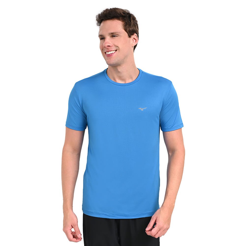 Camiseta de Corrida Masculina Mizuno Nirvana Azul 2