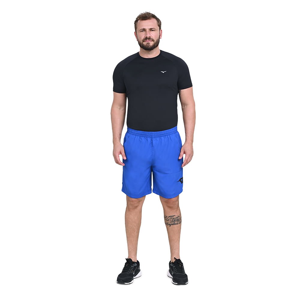 Bermuda de Treino Masculina Mizuno Run Bird Azul 5
