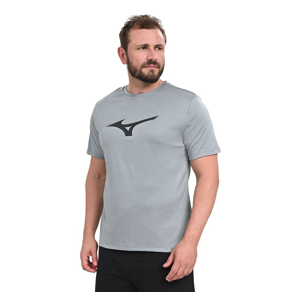 Camiseta de Corrida Masculina Mizuno Run Spark Big Logo