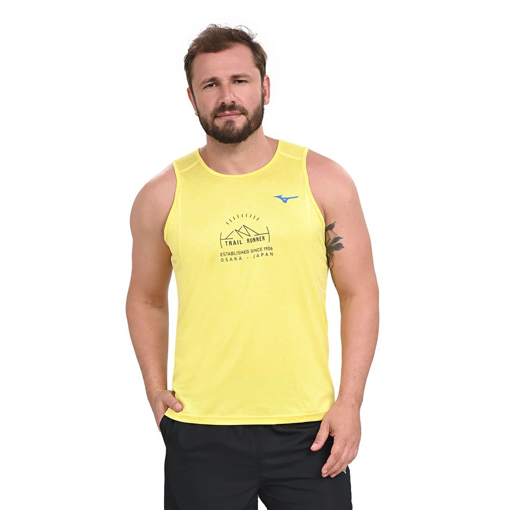 Regata de Treino Masculina Mizuno Trail Amarelo 2