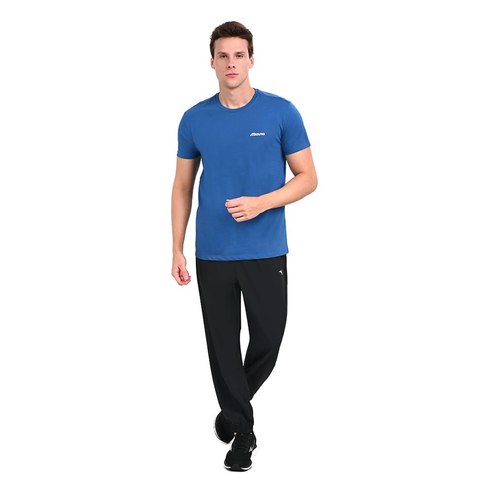 Camiseta Casual Masculina Mizuno Basic Logo Azul 4