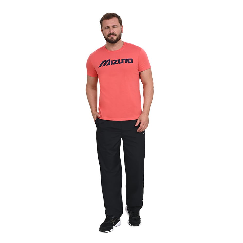 Camiseta Casual Masculina Mizuno Big Logo Laranja 4