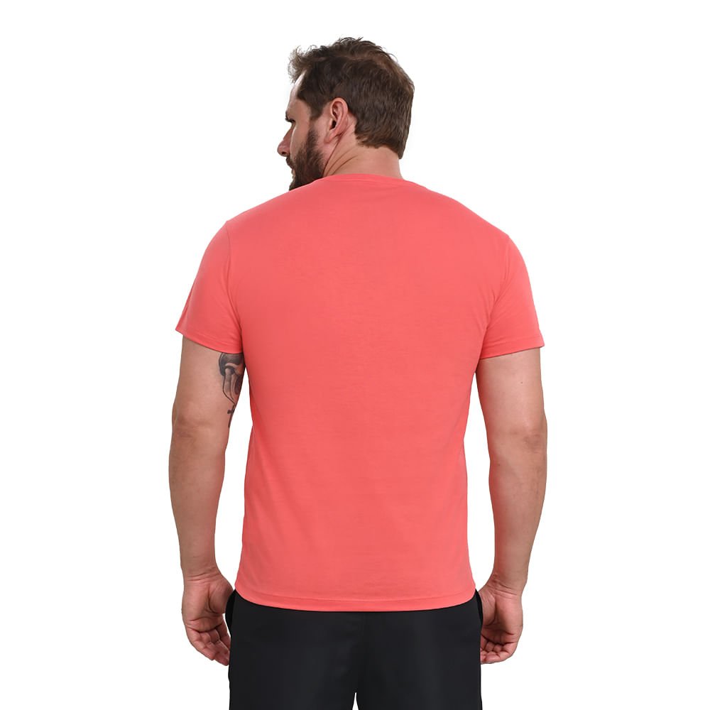 Camiseta Casual Masculina Mizuno Big Logo Laranja 3