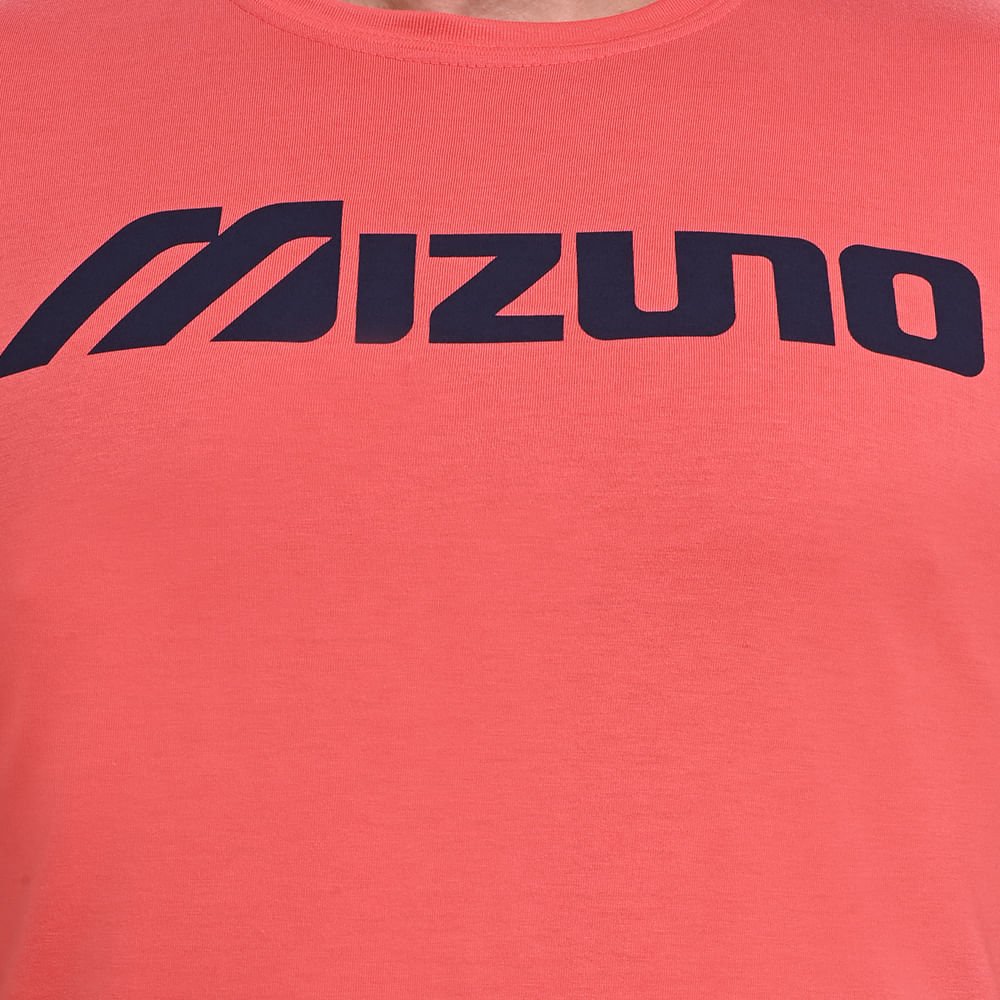 Camiseta Casual Masculina Mizuno Big Logo Laranja 5