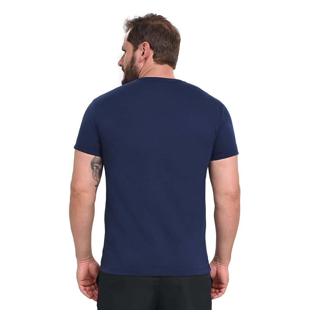 Camiseta Casual Masculina Mizuno Basic Big Logo 2 Azul 3