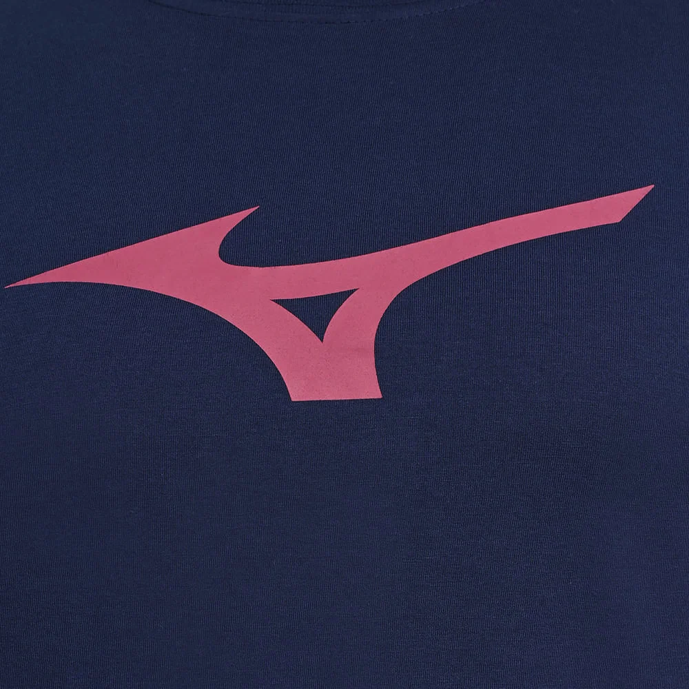 Camiseta Casual Masculina Mizuno Basic Big Logo 2 Azul 5