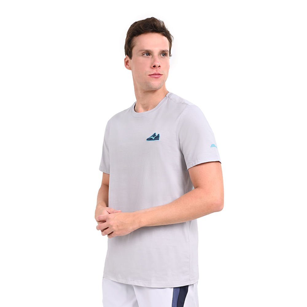 Camiseta Casual Masculina Mizuno Sneaker Cinza 1