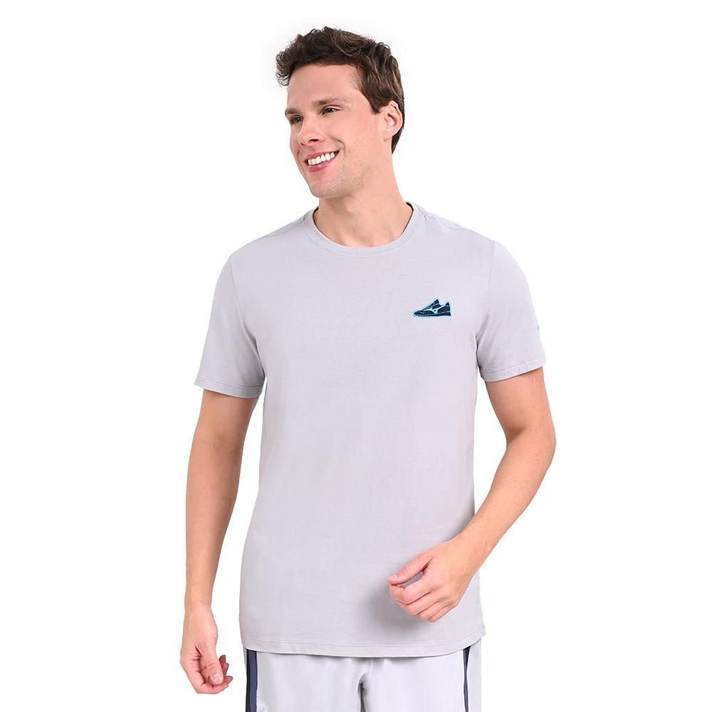 Camiseta Casual Masculina Mizuno Sneaker Cinza 2