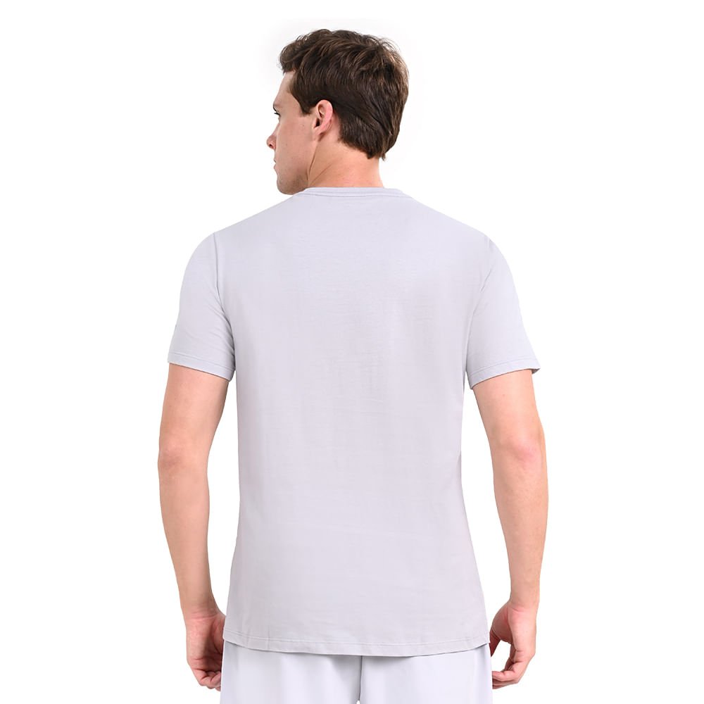 Camiseta Casual Masculina Mizuno Sneaker Cinza 3