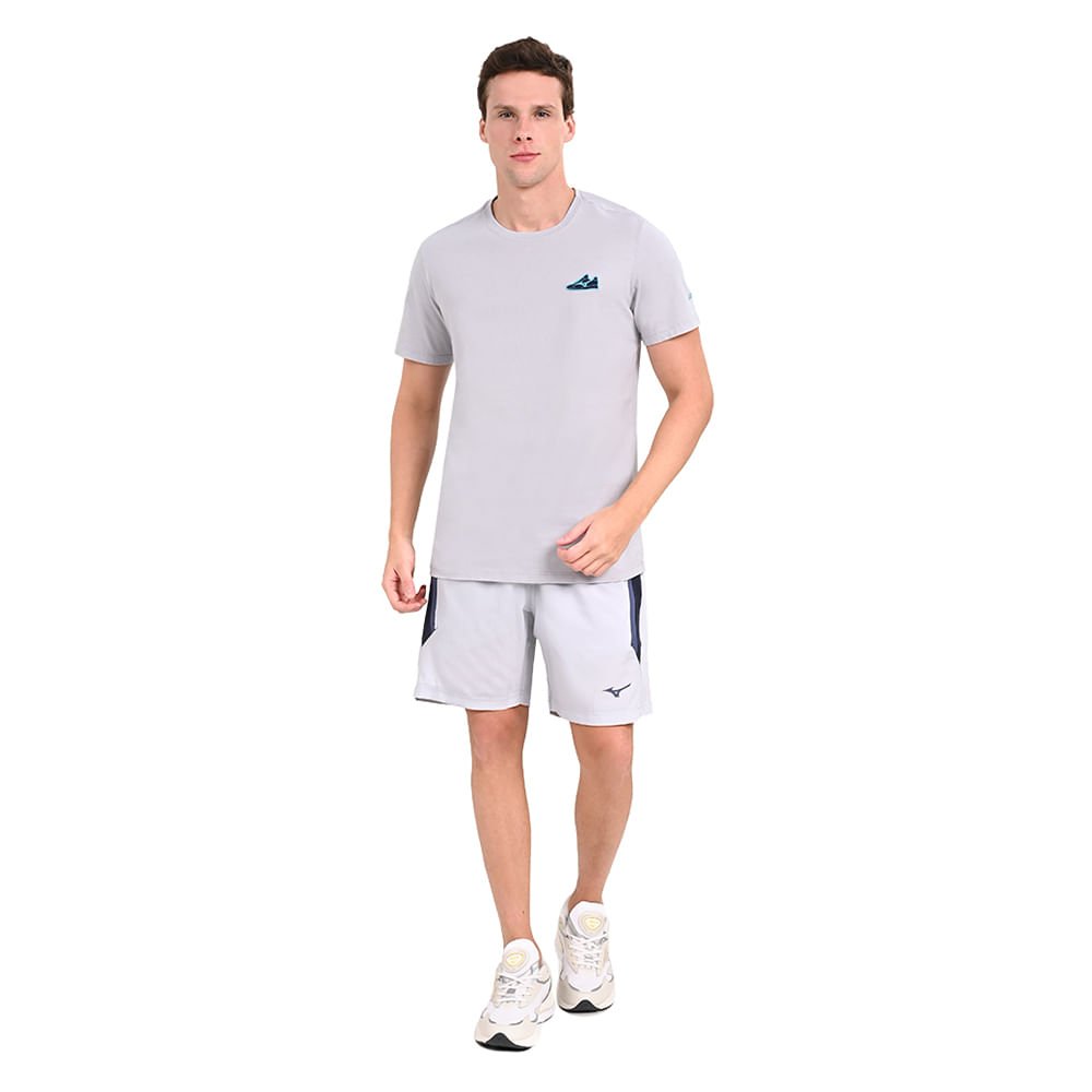 Camiseta Casual Masculina Mizuno Sneaker Cinza 4