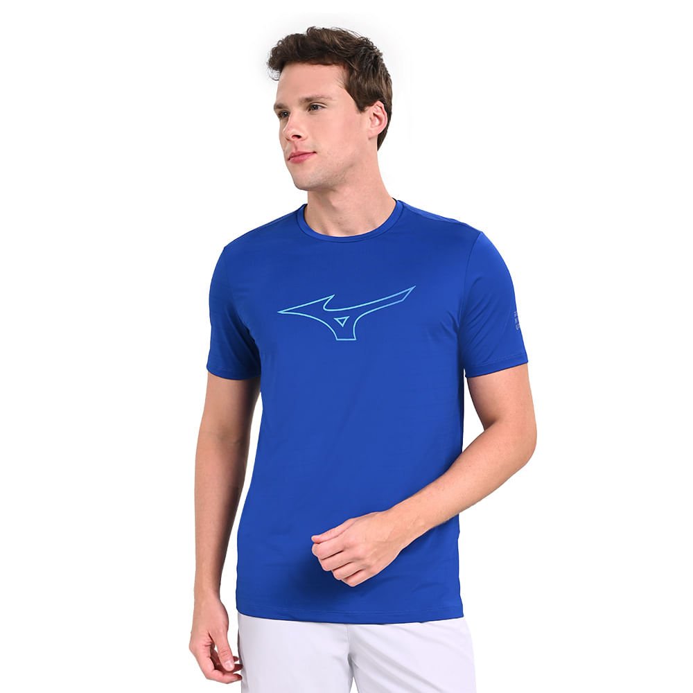 Camiseta de Treino Masculina Mizuno Focus Stamp Azul 2