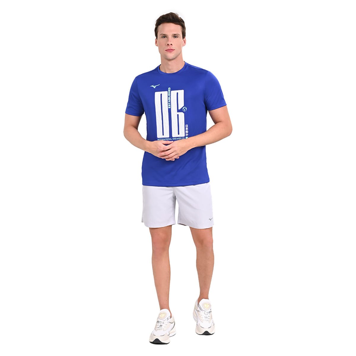 Camiseta de Treino Masculina Mizuno Energy Stamp Azul 4