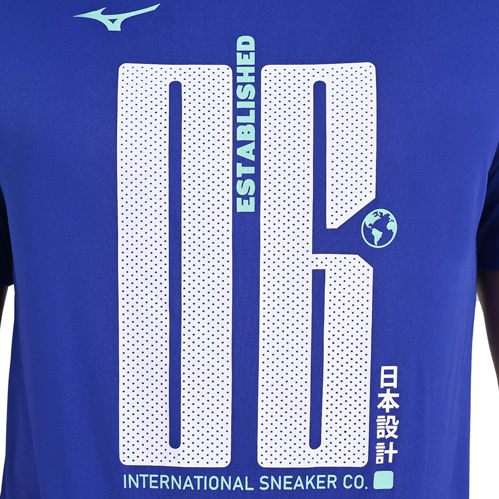 Camiseta de Treino Masculina Mizuno Energy Stamp Azul 5