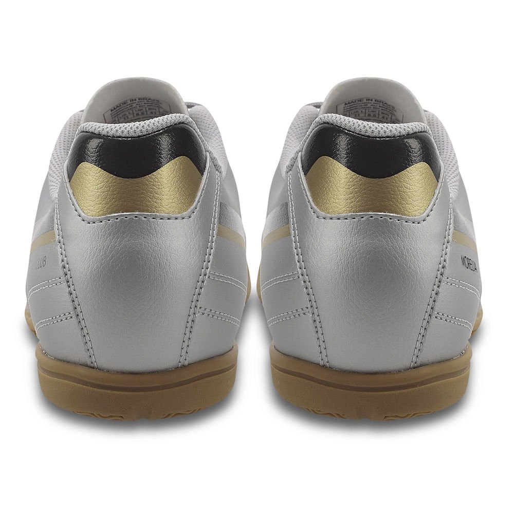 Chuteira Futsal Masculina Mizuno Morelia Club IN Prata 4