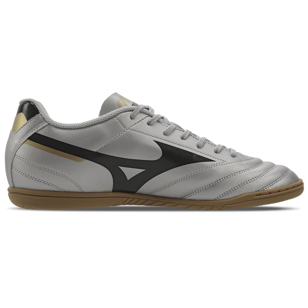 Chuteira Futsal Masculina Mizuno Morelia Club IN Prata 5
