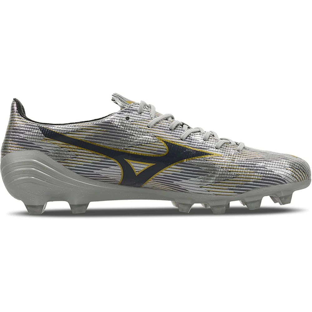 Chuteira de Campo Masculina Mizuno Alpha II Japan MD Prata 5