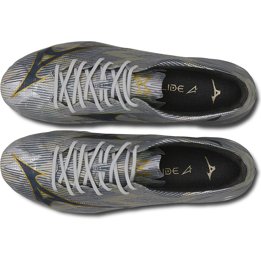 Chuteira de Campo Masculina Mizuno Alpha II Japan MD Prata 4