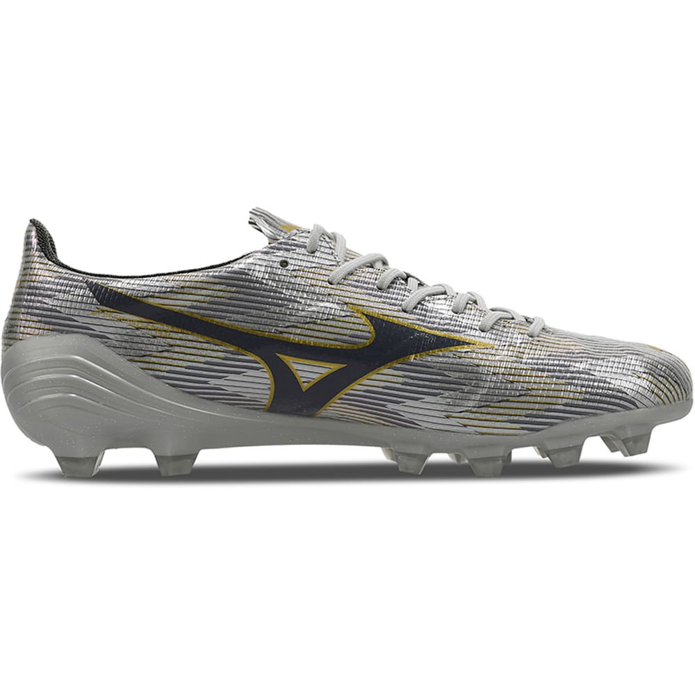 Chuteira de Campo Masculina Mizuno Alpha II Japan MD Prata 5