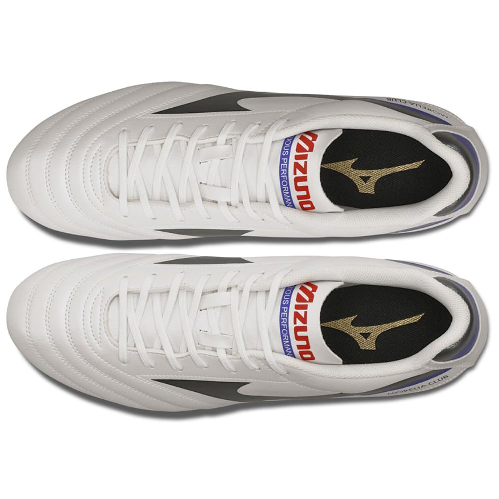 Chuteira de Campo Masculina Mizuno Morelia Club MD Branco 3