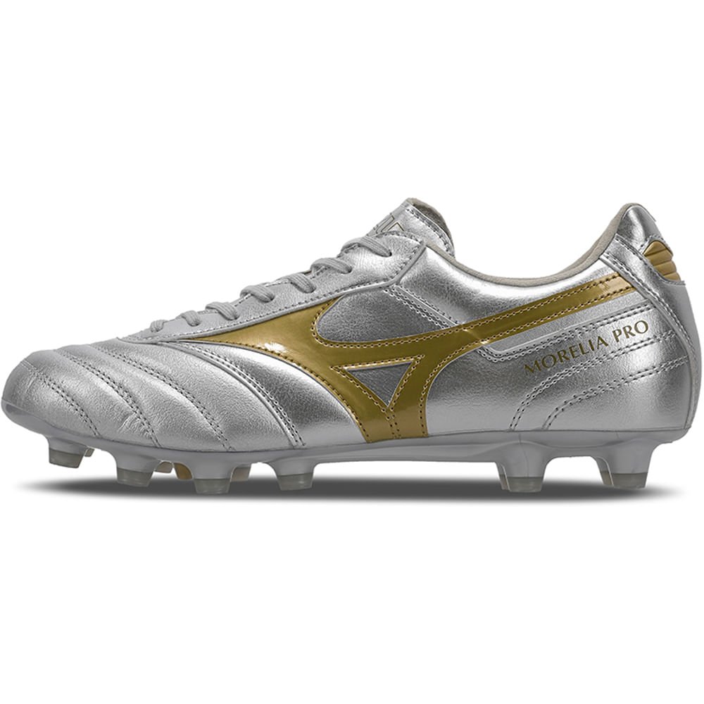 Chuteira de Campo Masculina Mizuno Morelia II Pro Prata