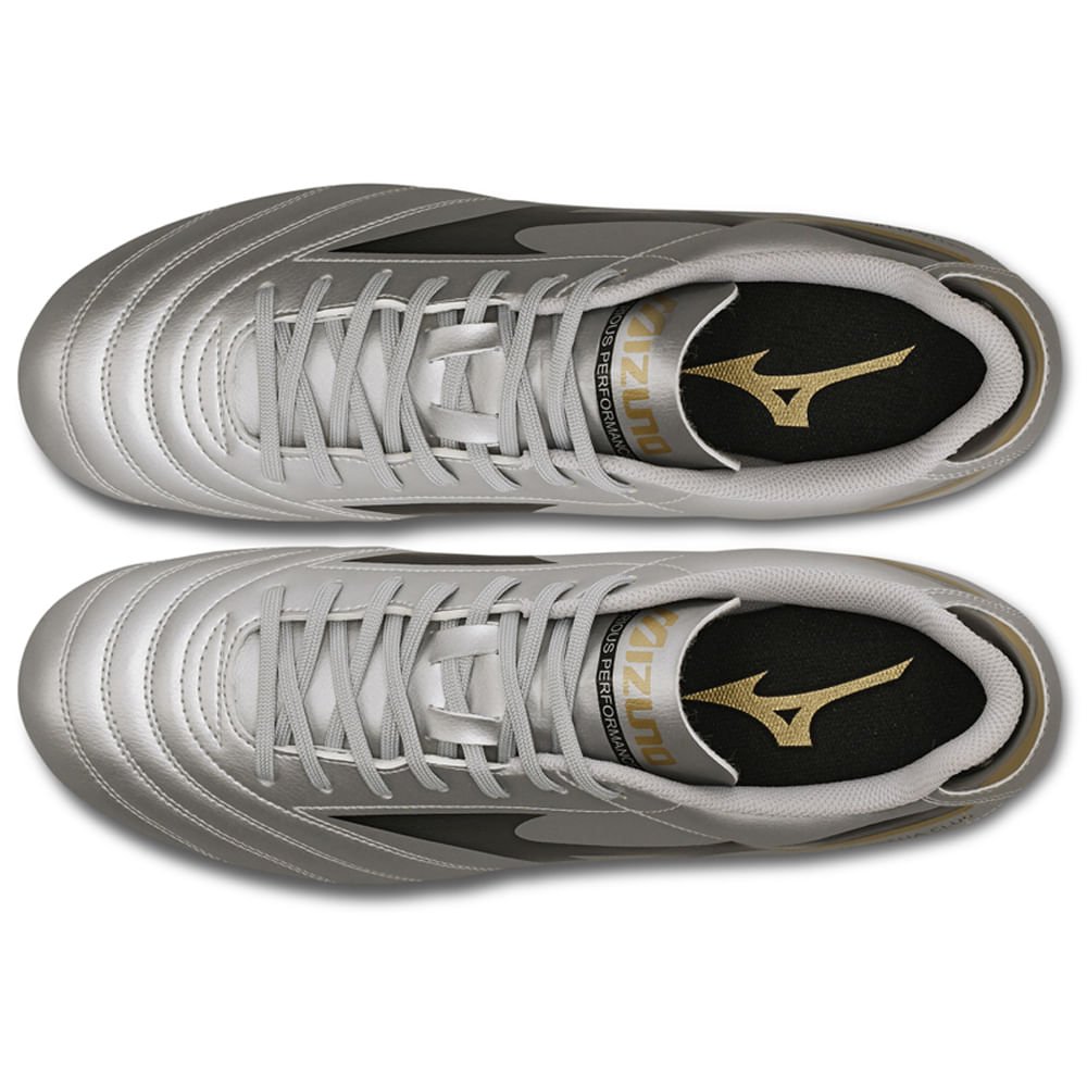 Chuteira de Campo Masculina Mizuno Morelia Club MD Prata 3