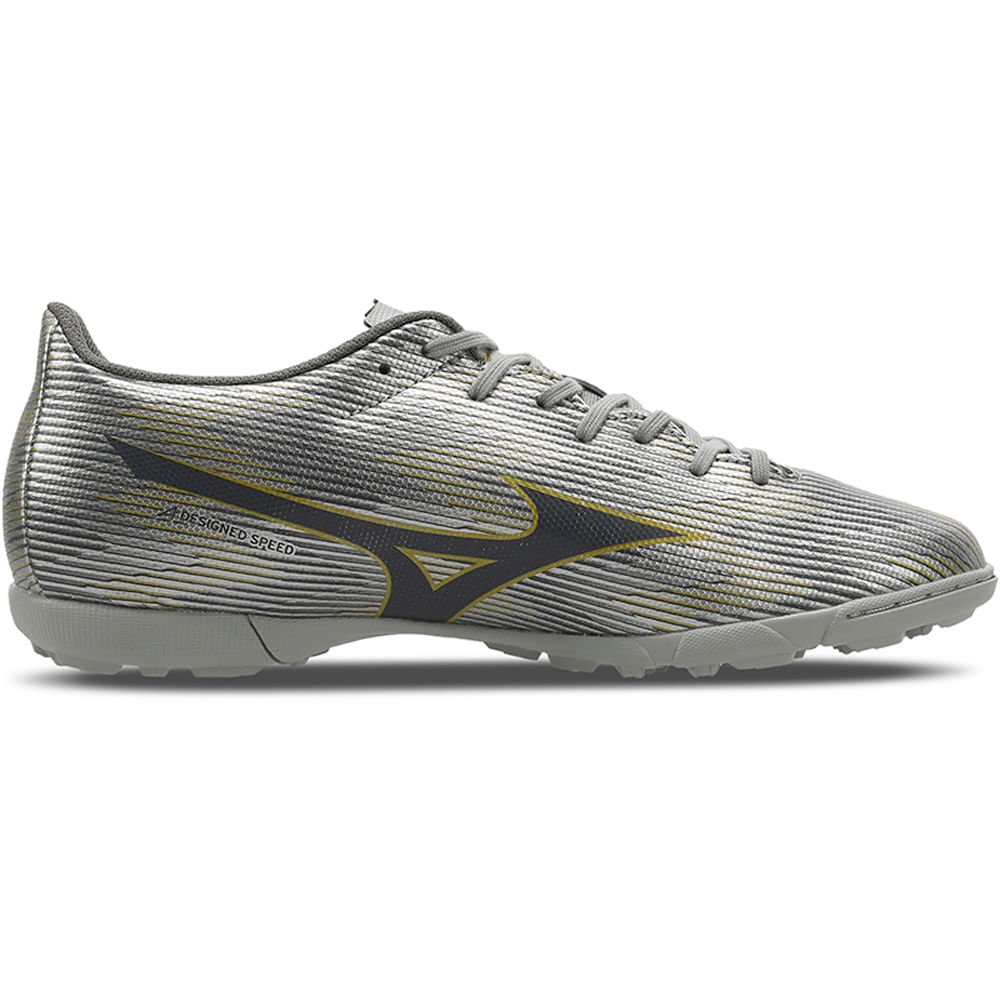 Chuteira Society Masculina Mizuno Alpha II Select AS Prata 5