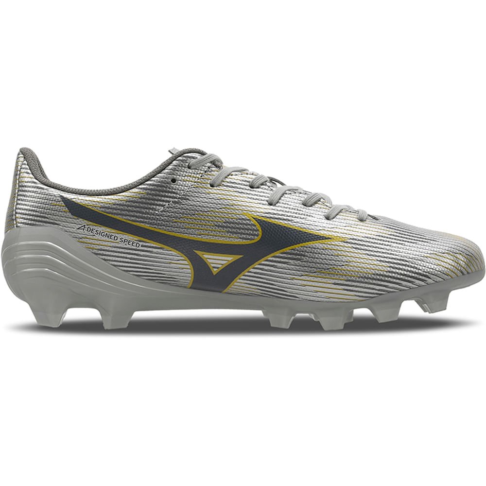 Chuteira de Campo Masculina Mizuno Alpha II Select MD Prata 5