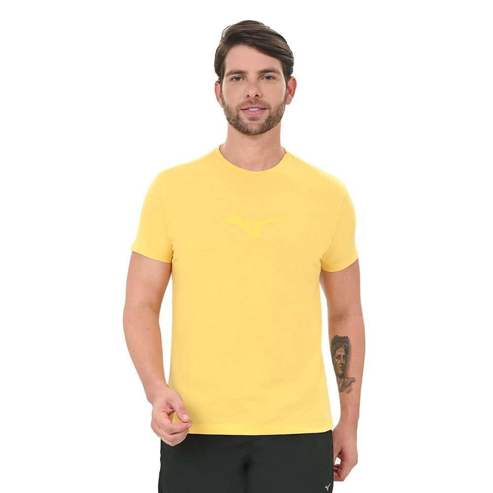 Camiseta Casual Masculino Mizuno Lifestyle Amarelo 2