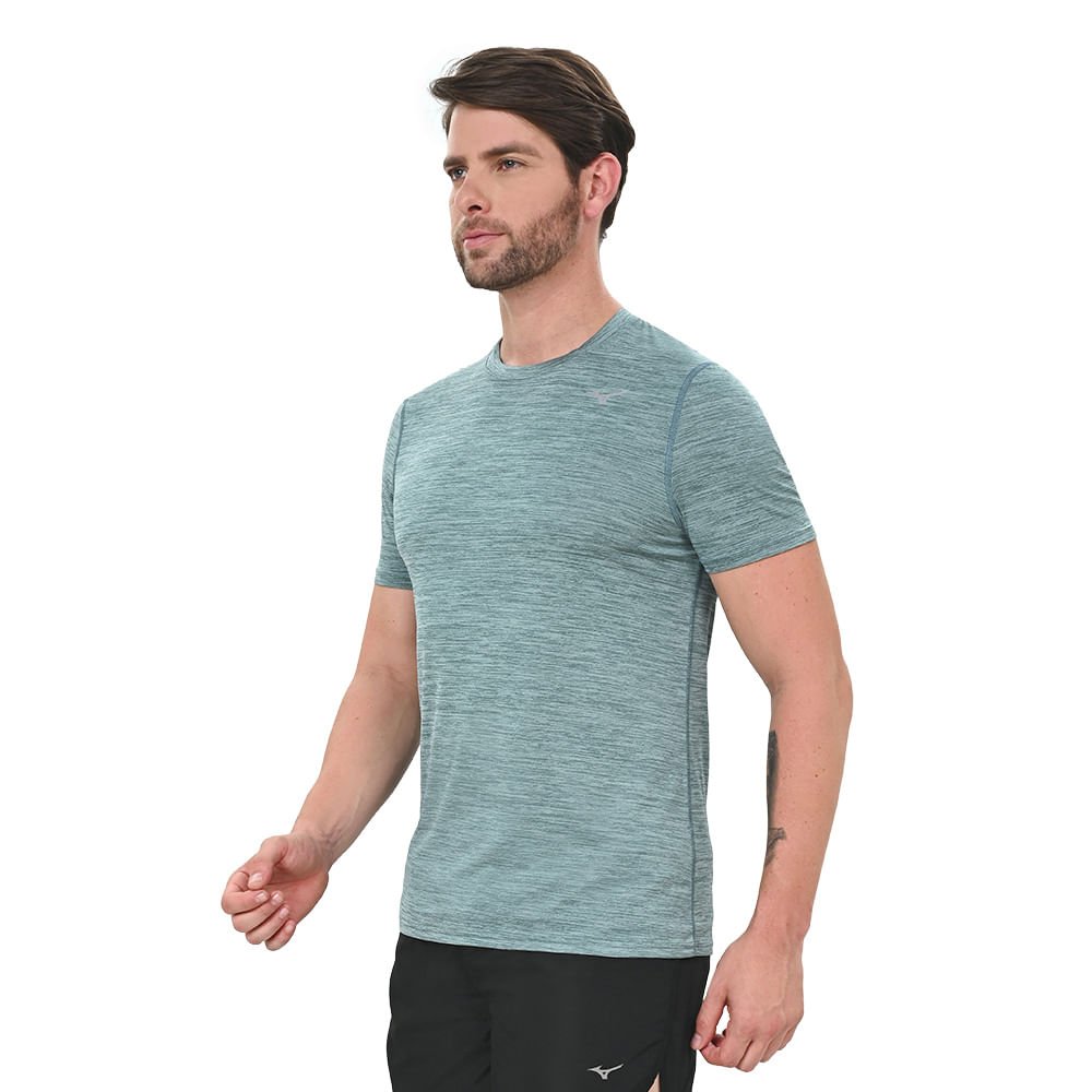 Camiseta de Treino Masculina Mizuno Impulse Core Azul 2