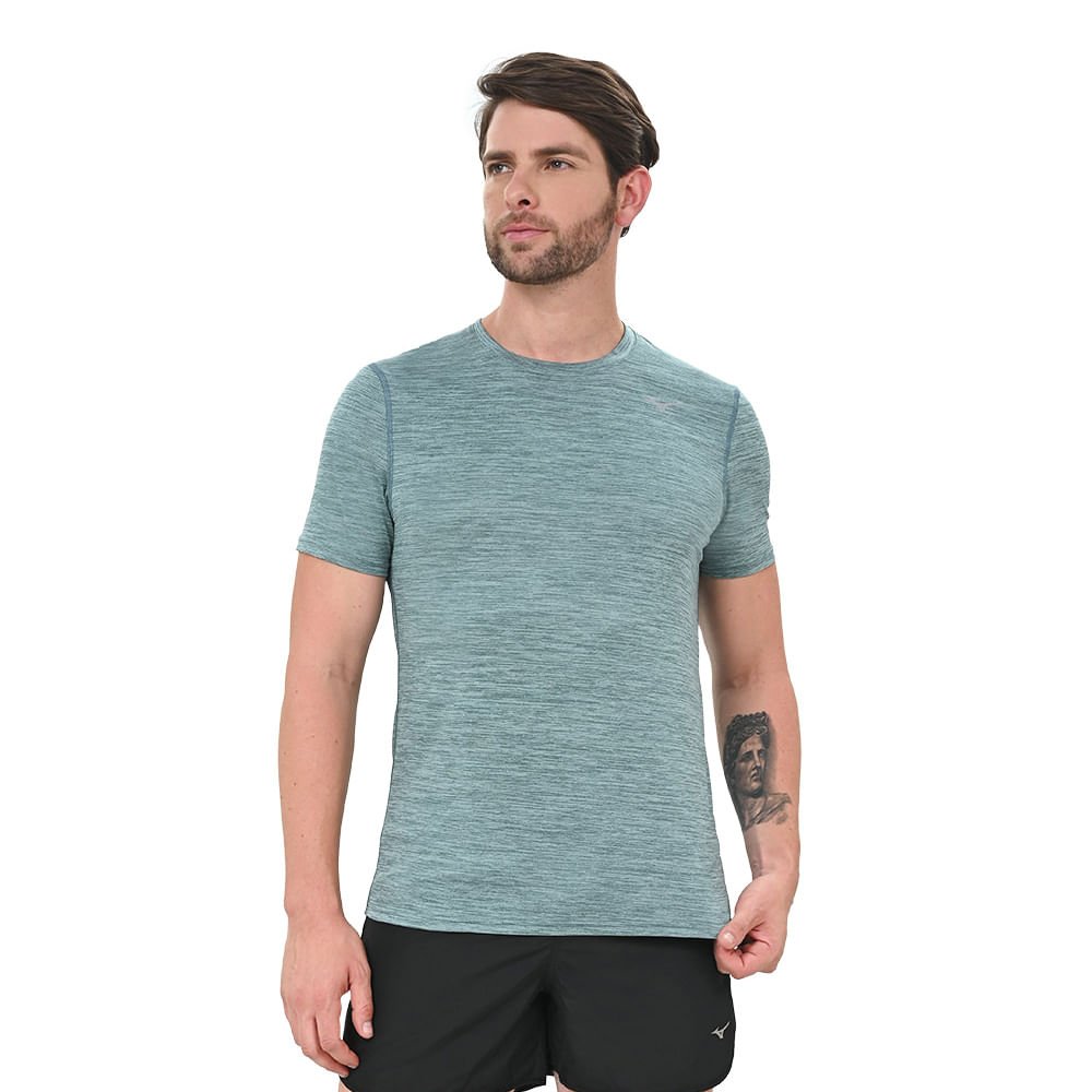 Camiseta de Treino Masculina Mizuno Impulse Core Azul 1