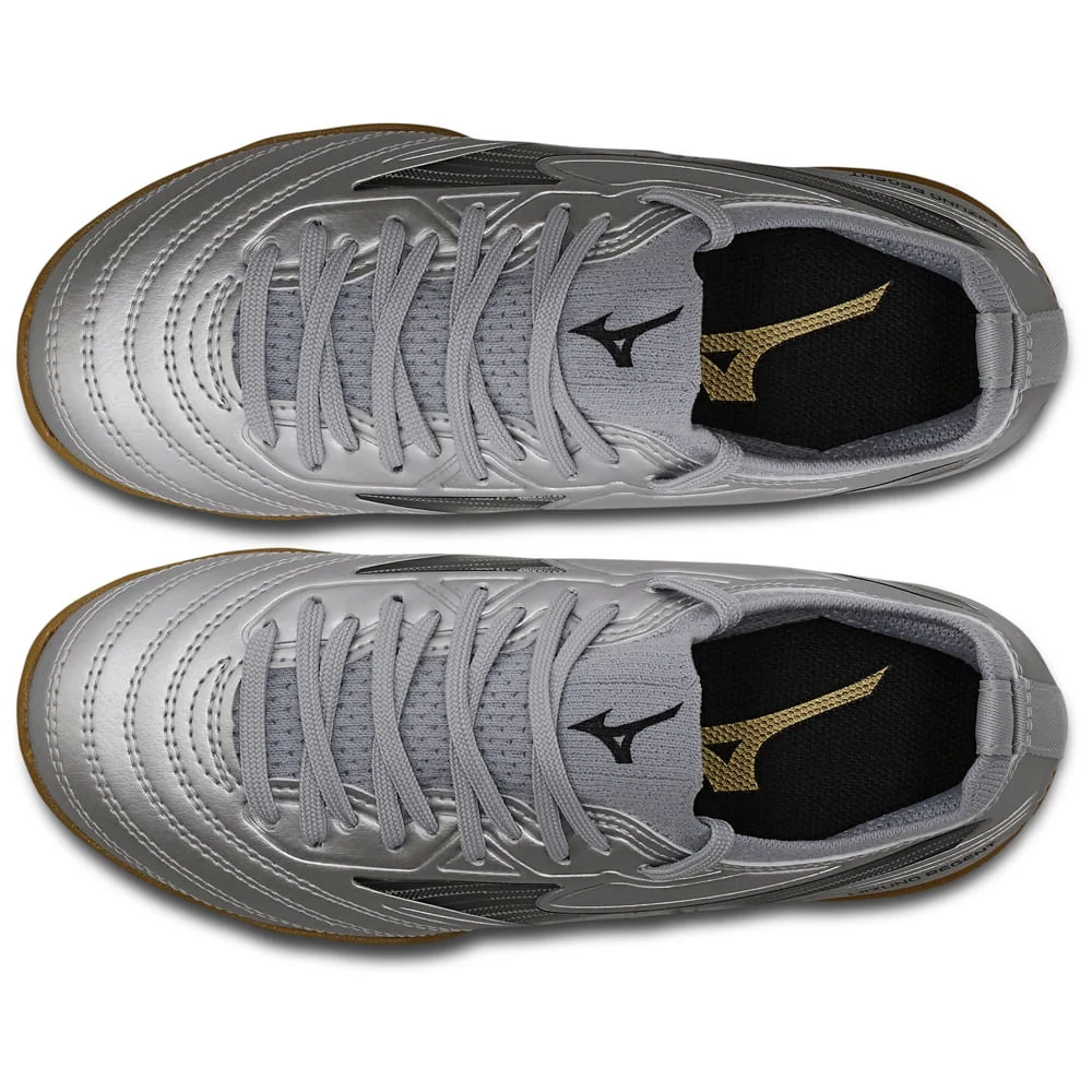 Chuteira Futsal Mizuno Regent IN Junior Prata 4