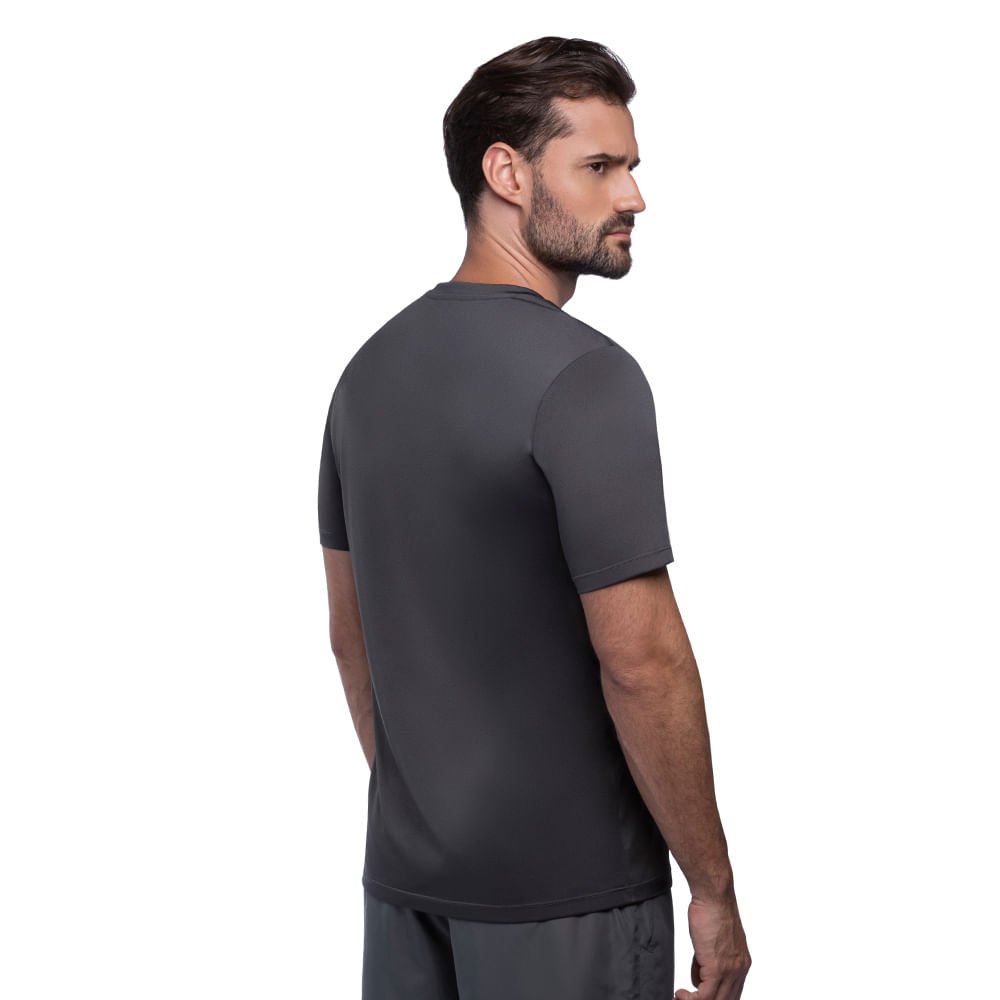 Camiseta de Treino Masculina Mizuno Energy Stamp Cinza Escuro 4
