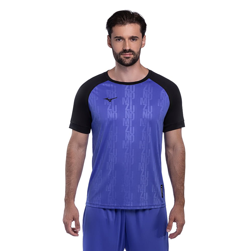 Camiseta de futebol Mizuno II Masculina Azul 1