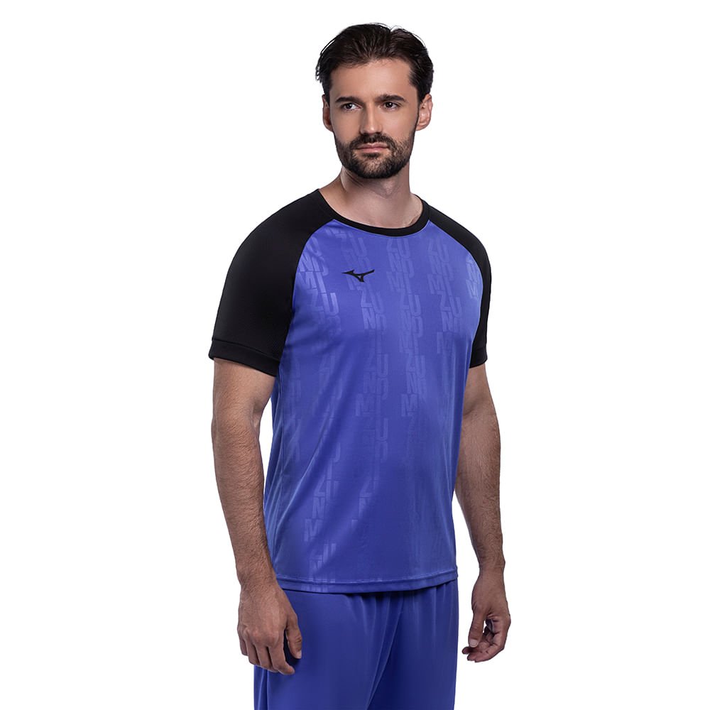 Camiseta de futebol Mizuno II Masculina Azul 2