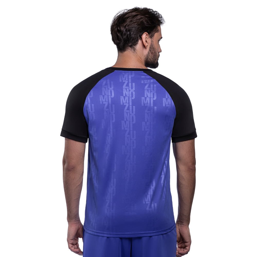 Camiseta de futebol Mizuno II Masculina Azul 4