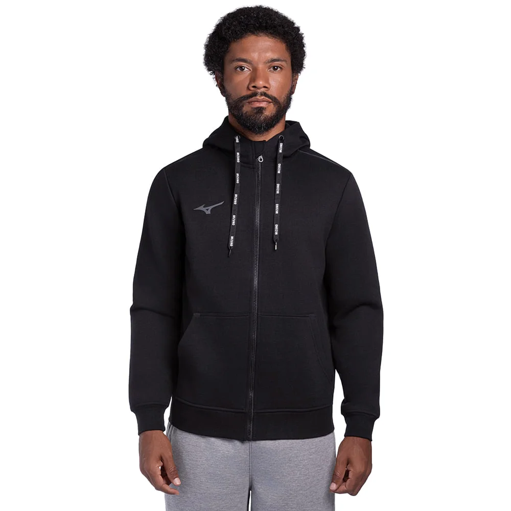 Moletom Masculino Mizuno Zipper Preto 1
