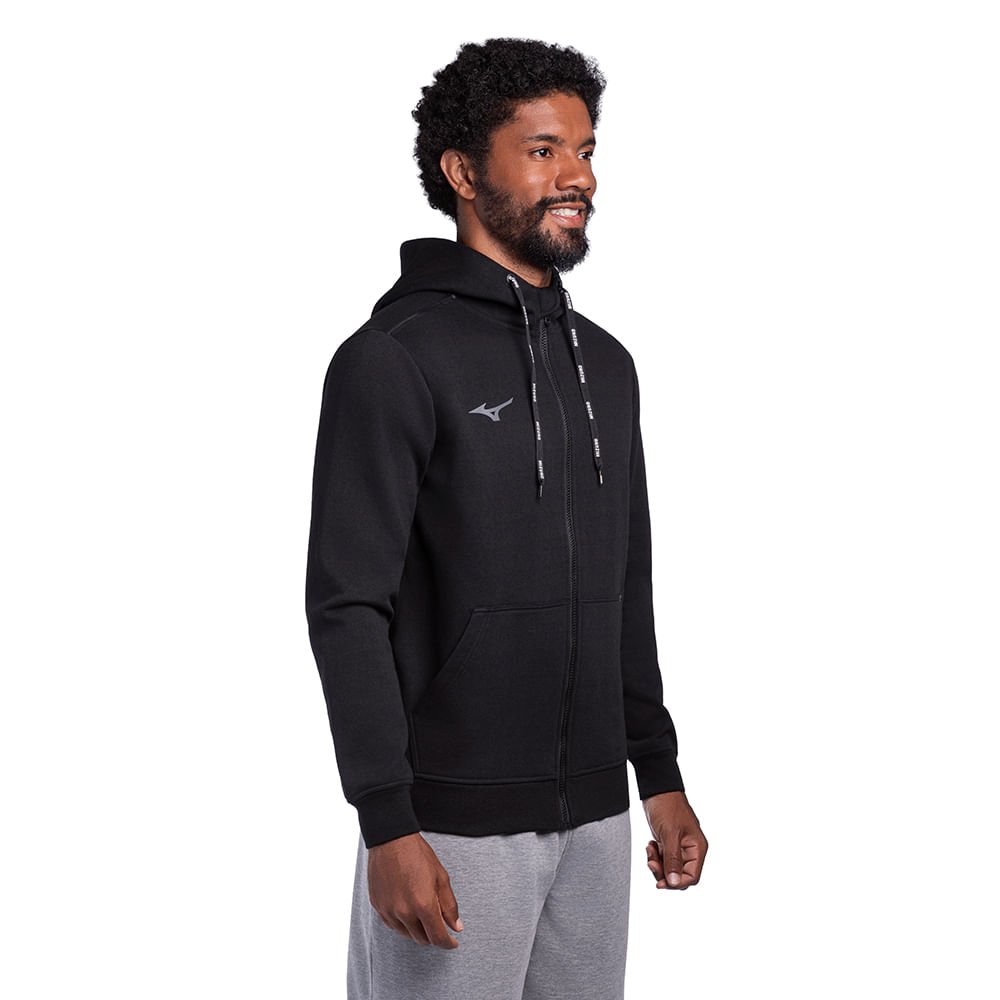 Moletom Masculino Mizuno Zipper Preto 2