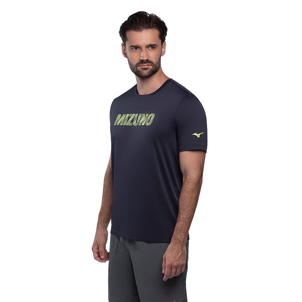 Camiseta de Treino Masculina Mizuno Energy Stamp Azul 2