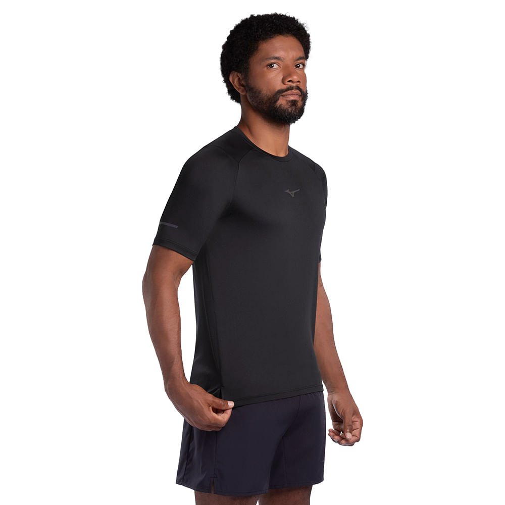 Camiseta de Corrida Masculino Mizuno High 2 Preto 2