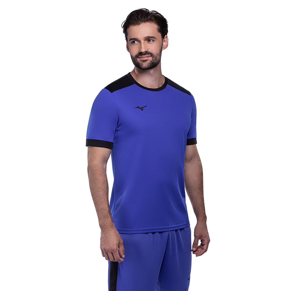 Camiseta de Futebol Mizuno I Masculina Azul 2