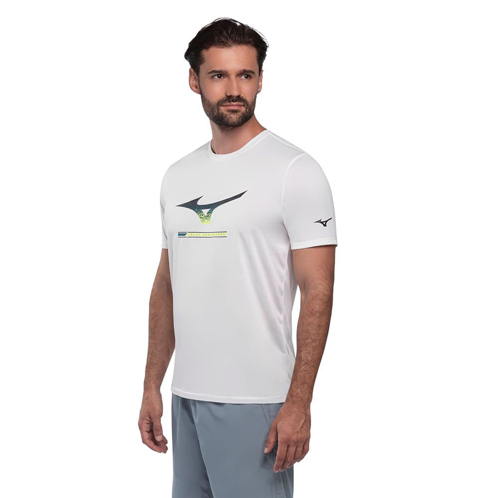 Camiseta de Treino Masculina Mizuno Energy Stamp Branco 2