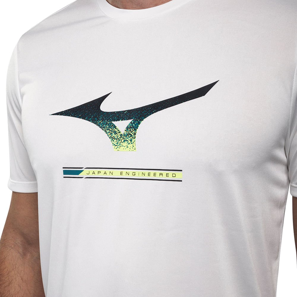 Camiseta de Treino Masculina Mizuno Energy Stamp Branco 3