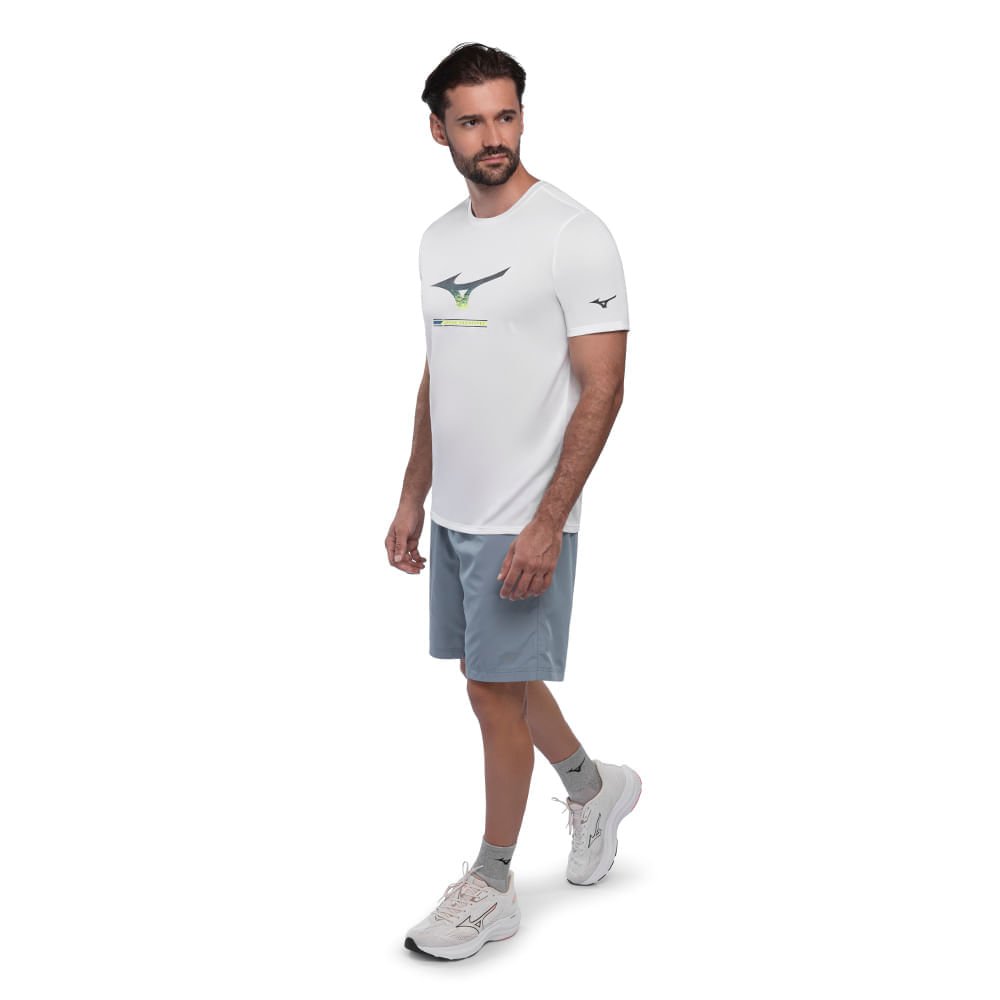 Camiseta de Treino Masculina Mizuno Energy Stamp Branco 6