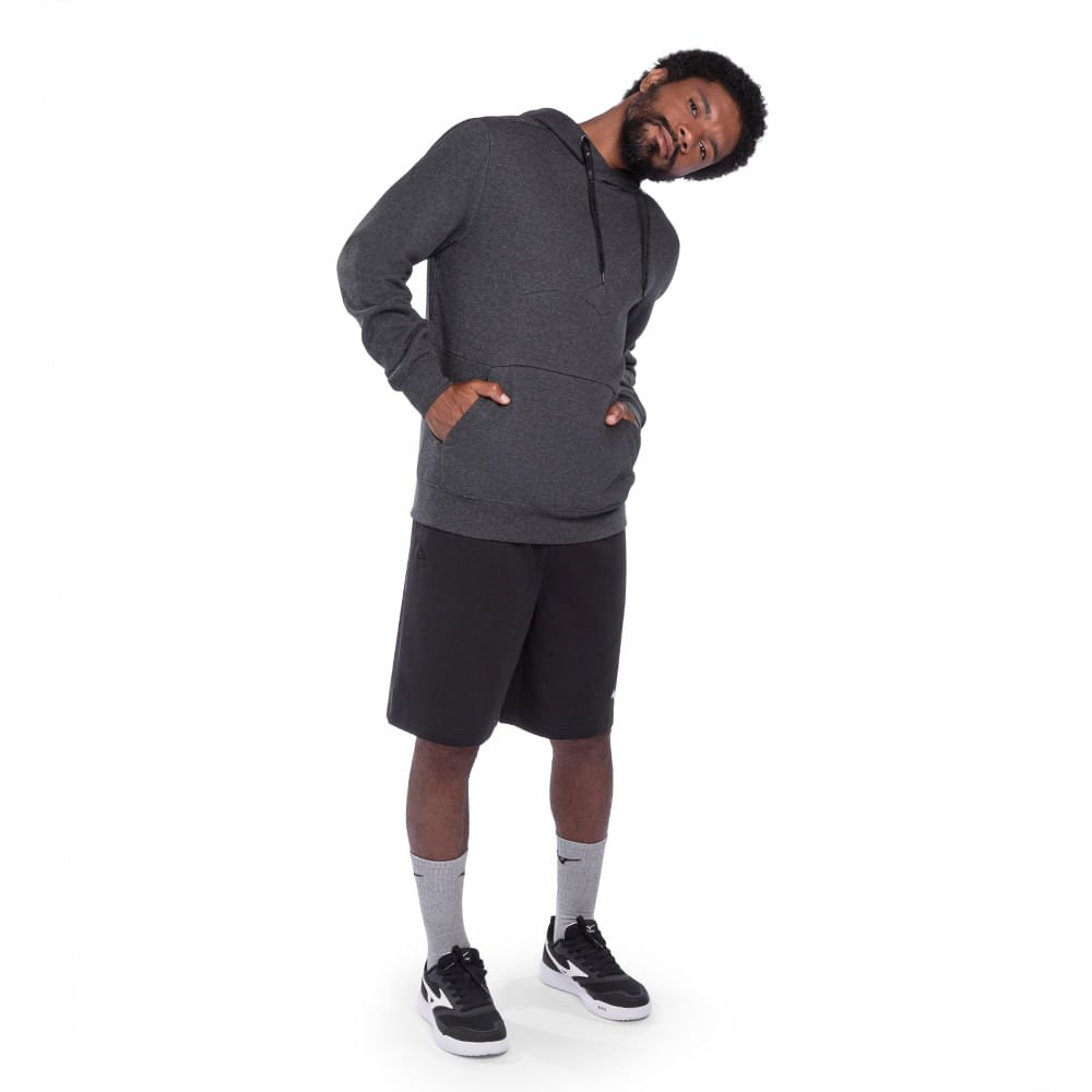 Moletom Masculino Mizuno Soft II Cinza 6