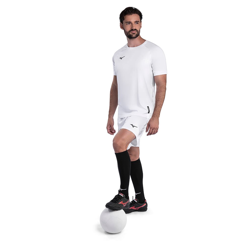 Camiseta de futebol Mizuno II Masculina Branco 5
