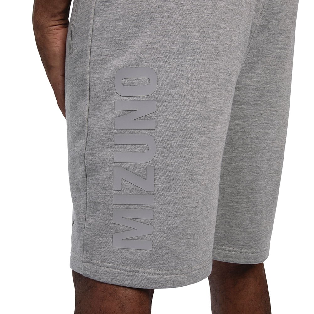 Bermuda Mizuno Moletom Masculina Cinza 3