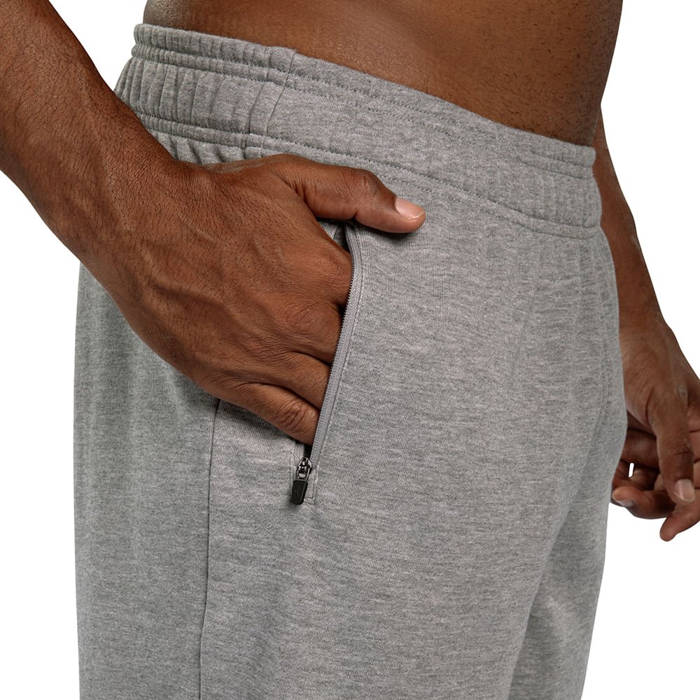 Bermuda Mizuno Moletom Masculina Cinza 6